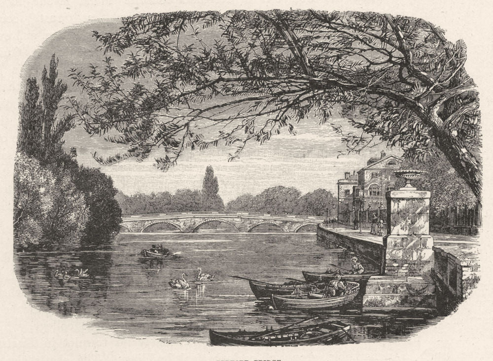 BEDFORDSHIRE. Bedford bridge 1901 old antique vintage print picture
